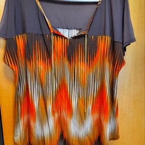 Gorgeous blouse by Cato, Size XL, color brown/orange